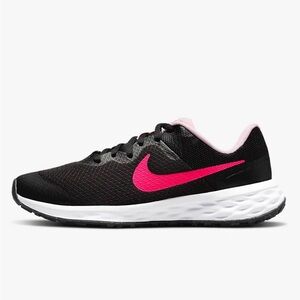 Nike Revolution Girl’s Black and Pink Running Shoes